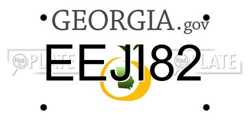 EEJI82 Georgia License Plate