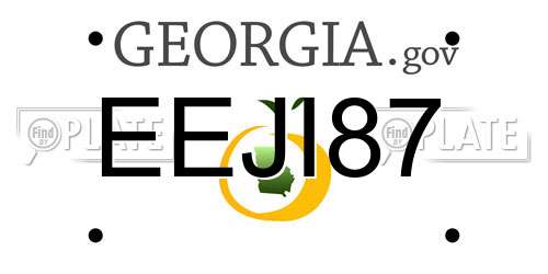 EEJI87 Georgia License Plate