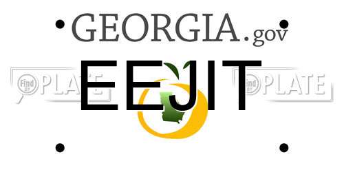 EEJIT Georgia License Plate