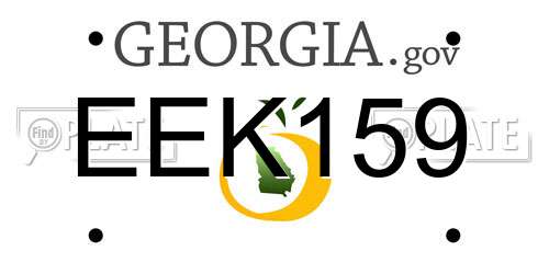 EEK159 Georgia License Plate