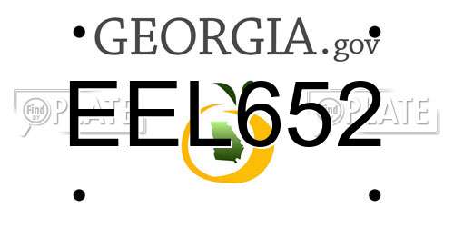 EEL652 Georgia License Plate