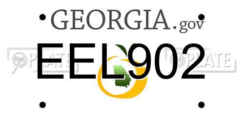 EEL902 Georgia License Plate