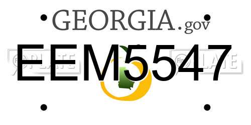 EEM5547 Georgia License Plate