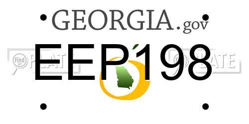EEP198 Georgia License Plate