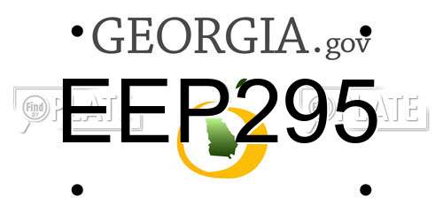 EEP295 Georgia License Plate