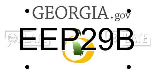 EEP29B Georgia License Plate