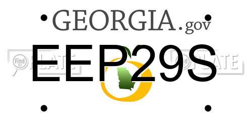 EEP29S Georgia License Plate