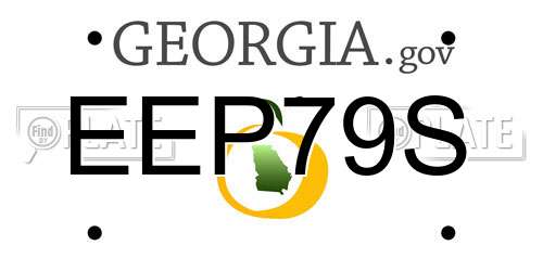 EEP79S Georgia License Plate
