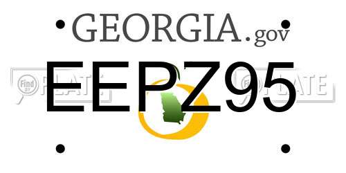 EEPZ95 Georgia License Plate