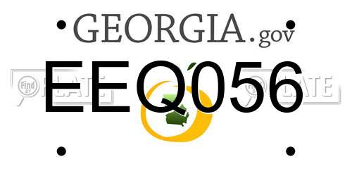 EEQ056 Georgia License Plate