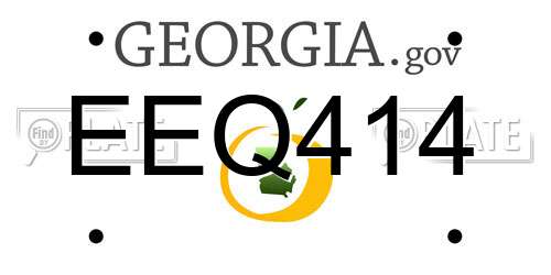 EEQ414 Georgia License Plate