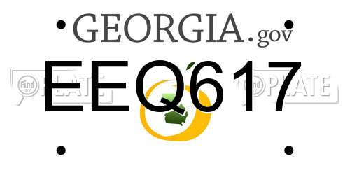 EEQ617 Georgia License Plate
