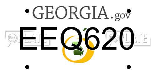 EEQ620 Georgia License Plate