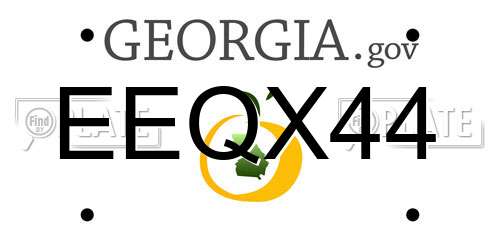 EEQX44 Georgia License Plate