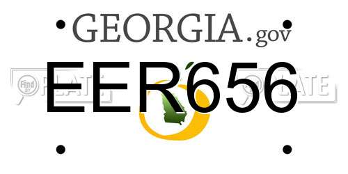 EER656 Georgia License Plate