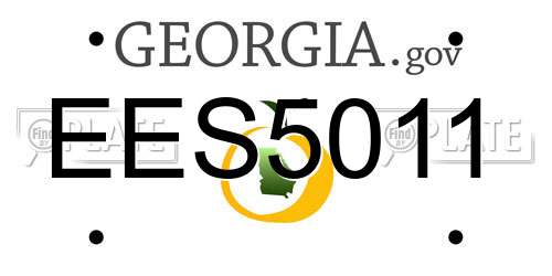 EES5011 Georgia License Plate