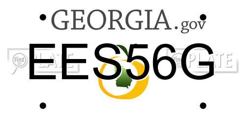 EES56G Georgia License Plate