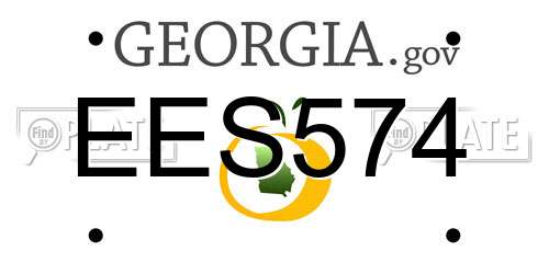 EES574 Georgia License Plate