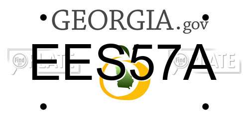 EES57A Georgia License Plate
