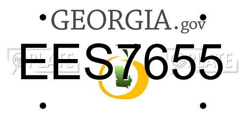 EES7655 Georgia License Plate