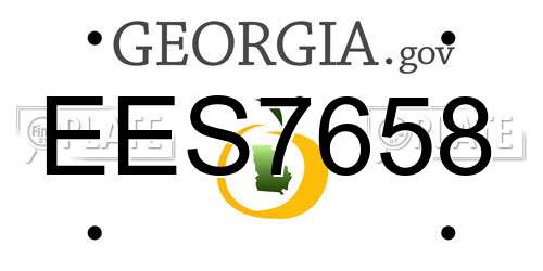 EES7658 Georgia License Plate