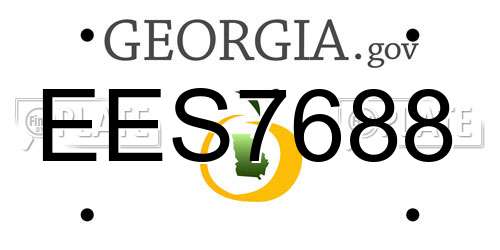 EES7688 Georgia License Plate