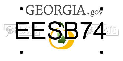 EESB74 Georgia License Plate