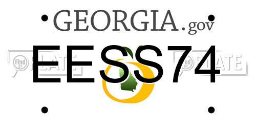 EESS74 Georgia License Plate