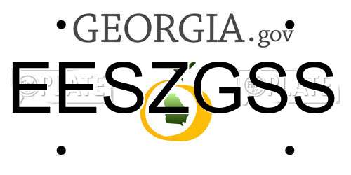 EESZGSS Georgia License Plate