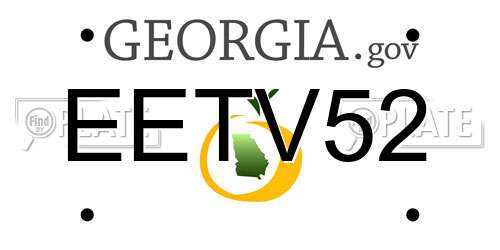 EETV52 Georgia License Plate
