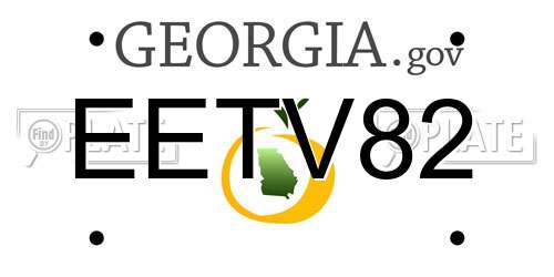 EETV82 Georgia License Plate