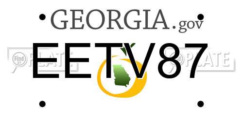 EETV87 Georgia License Plate