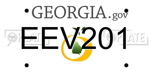 EEV201 Georgia License Plate