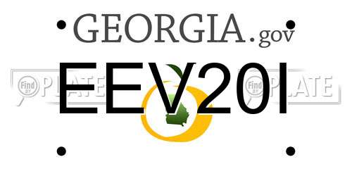 EEV20I Georgia License Plate
