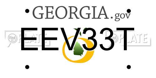 EEV33T Georgia License Plate