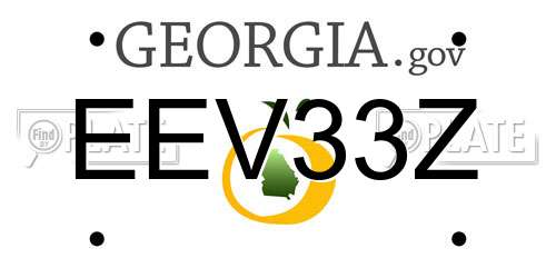 EEV33Z Georgia License Plate
