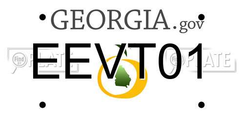 EEVT01 Georgia License Plate
