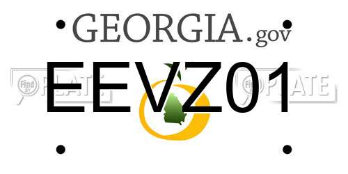 EEVZ01 Georgia License Plate