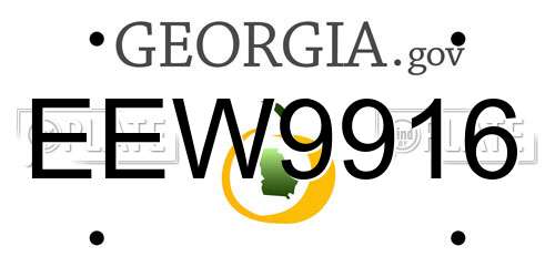 EEW9916 Georgia License Plate