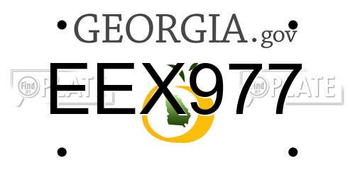 EEX977 Georgia License Plate