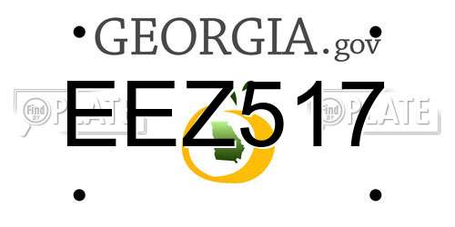 EEZ517 Georgia License Plate