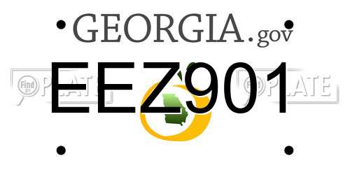 EEZ901 Georgia License Plate