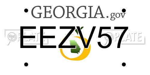 EEZV57 Georgia License Plate