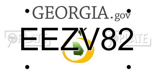EEZV82 Georgia License Plate