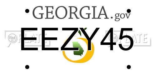 EEZY45 Georgia License Plate