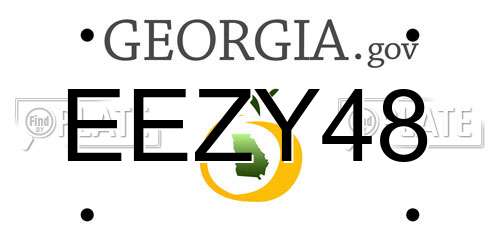 EEZY48 Georgia License Plate