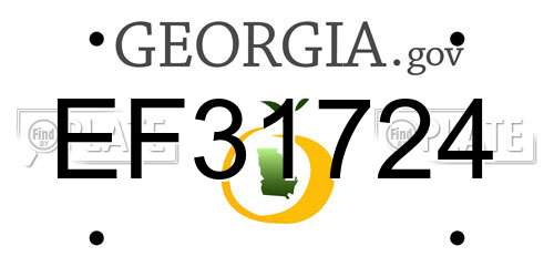 EF31724 Georgia License Plate