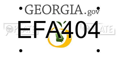 EFA404 Georgia License Plate