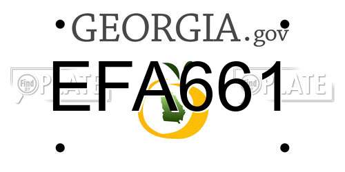 EFA661 Georgia License Plate
