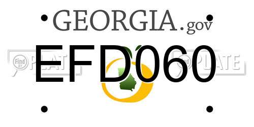 EFD060 Georgia License Plate